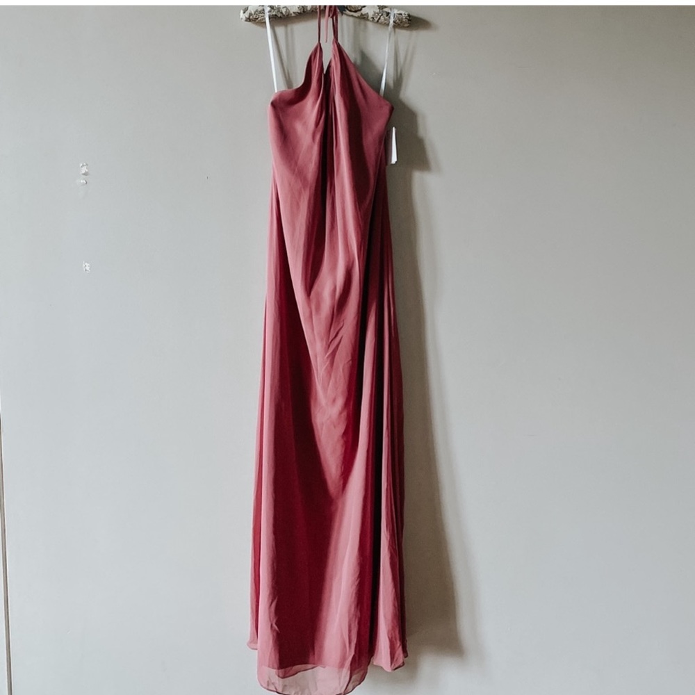 NWT Dusty Rose Halter Formal Dress